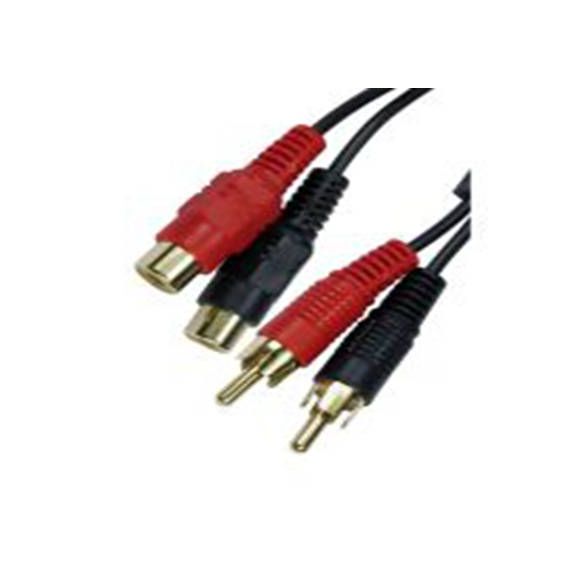 RS PRO,286-2825,RS PRO 莲花头音频线, RCA 公转RCA x 2 母插, 10 m长, 黑色