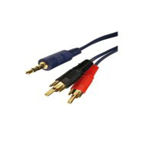 RS PRO,286-2840,RS PRO 莲花头音频线, RCA 公转3.5 mm 公, 5 m长, 黑色, 2TRSH系列