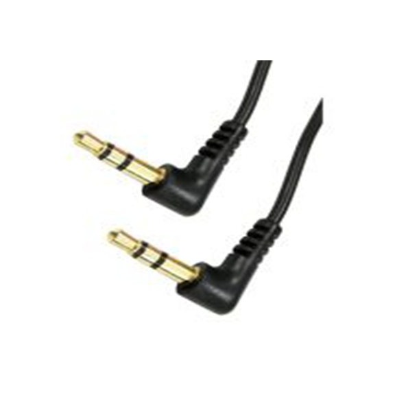 RS PRO,286-2846,RS PRO 辅助电缆, 3.5 mm 立体声插孔, 3.5 mm 立体声插孔 公转3.5 mm 立体声插孔, 3.5 mm 立体声插孔 公, 1.5 m长, 黑色