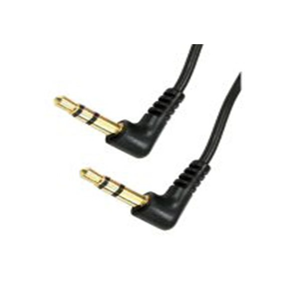 RS PRO,286-2856,RS PRO 辅助电缆, 3.5 mm 立体声插孔, 3.5 mm 立体声插孔 公转3.5 mm 立体声插孔, 3.5 mm 立体声插孔 公, 10 m长, 黑色