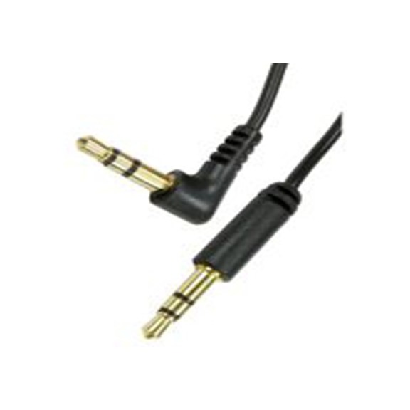 RS PRO,286-2862,RS PRO 辅助电缆, 3.5 mm 立体声插孔, 3.5 mm 立体声插孔 公转3.5 mm 立体声插孔 公, 2 m长, 黑色