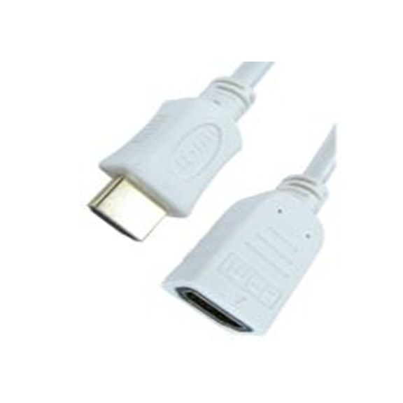 RS PRO,286-2954,HDMI 电缆, HDMI 2.0, HDMI 公转 HDMI 母插, 0.5 m长, 99HDHS-400系列, 白色