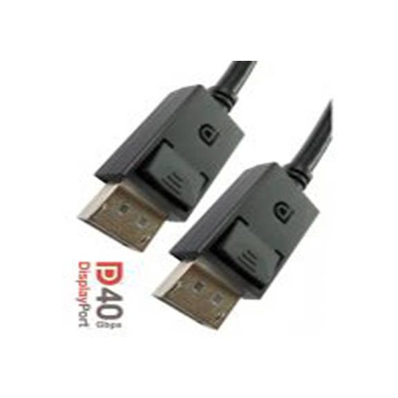 RS PRO,286-3300,RS PRO DP线, 2 m长, 屏接口 公转屏接口 公, 黑色 聚氯乙烯护套, CDLDP40系列