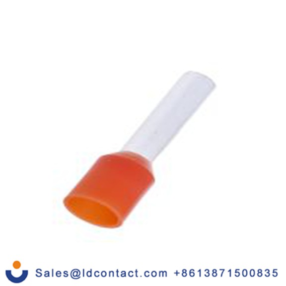 RS PRO,458-730,绝缘 压接靴带套圈, 橙色, Φ3.2 mm x 12 mm引脚, 最大电线尺寸 12 AWG, 总长19.4 mm
