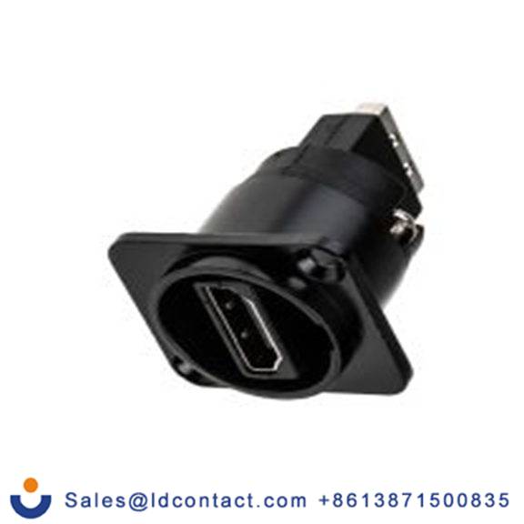 RS PRO,143-8921,HDMI 直向, 2路, 黑色 母插, Type A 馈通 HDMI 连接器, FT系列 40 V