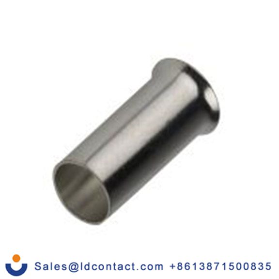 RS PRO,178-7338,非绝缘 压接靴带套圈, Φ1.2 mm x 8 mm引脚, 最大电线尺寸 22 AWG, 总长8 mm