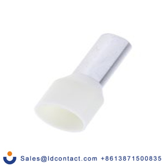 RS PRO,250-3488,绝缘 压接靴带套圈, 象牙色, Φ6.2 mm x 12 mm引脚, 最大电线尺寸 6 AWG, 总长22 mm