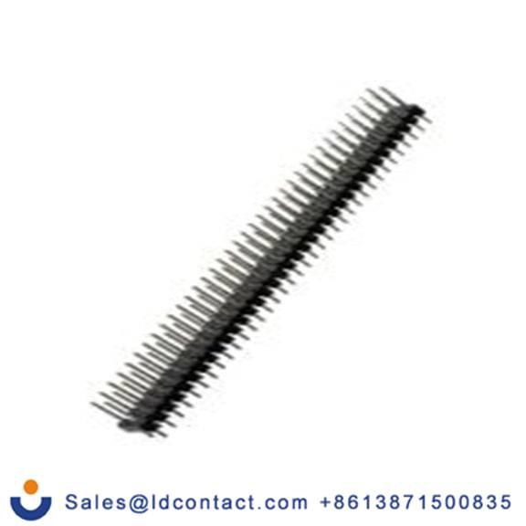RS PRO,251-8648,72p 2排 引脚管座 直向, 2.54 mm间距, 650 V, 通孔安装 无罩