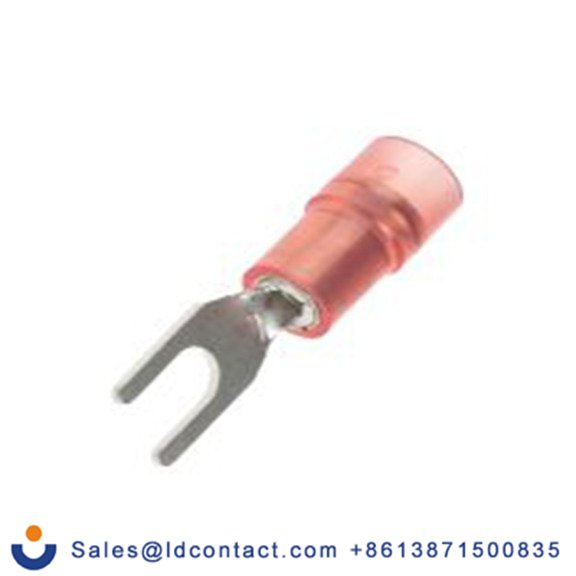 RS PRO,267-3717,绝缘 叉型端子, 3.2 mm螺栓, 红色, 最小电线尺寸: 22 AWG 16 AWG, 5.7 mm宽, 0.75 mm厚, 镀锡触点 尼龙, SNYD系列