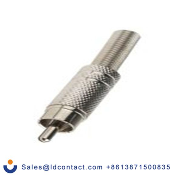 RS PRO,548-9026,RCA 插头 直向, 电缆安装, 金色, 镀镀镍触点