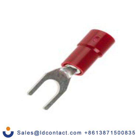 RS PRO,613-9479,绝缘 叉型端子, 4.3 mm螺栓, 红色, 最小电线尺寸: 22 AWG 16 AWG, 6.4 mm宽, 0.75 mm厚, 镀锡触点 乙烯基, SVY系列