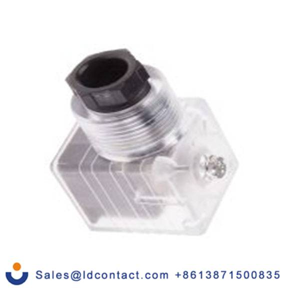 RS PRO,811-8281,带灯电磁阀插头, DIN 43650 A型, 母座, 2P+E, 250 V 直流, 10A, PG9格兰头, 透明