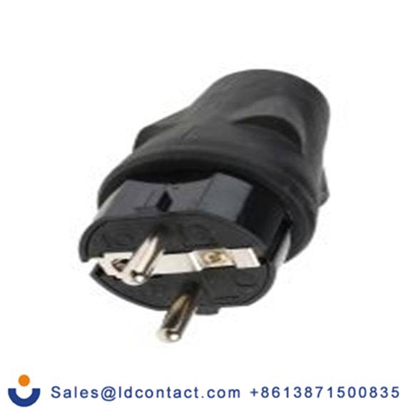 RS PRO,849-6128,法国, 德国 电源插头, 250 V 16A, 电缆安装, CEE 7/7 德式 Schuko/法式 橡胶, 黑色 螺钉