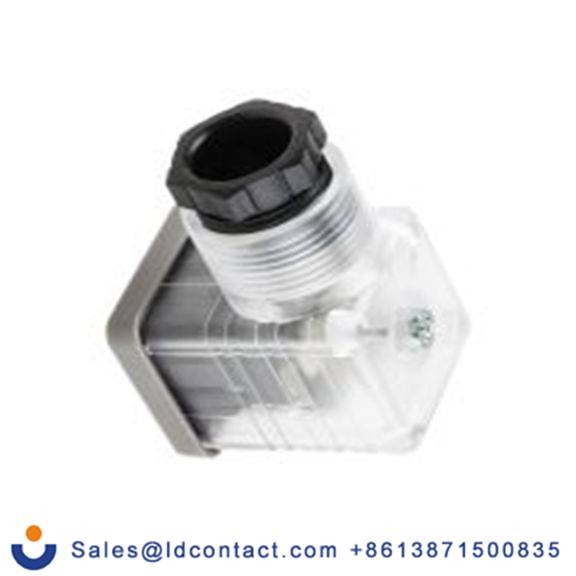 RS PRO,896-2072,带灯电磁阀插头, DIN 43650 A型, 母座, 2P+E, 110 V 直流, 10A, PG11格兰头, 透明