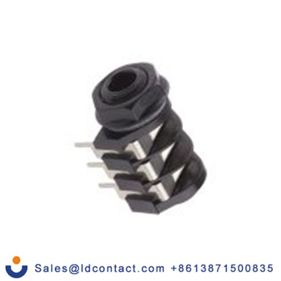 RS PRO,913-1037,6.35mm, PCB安装 立体声 母插 焊接 3, 插孔连接器 5A 直角, 黑色