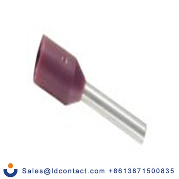 RS PRO,178-7280,绝缘 压接靴带套圈, 紫色, Φ1.1 mm x 6 mm引脚, 最大电线尺寸 24 AWG, 总长10.4 mm