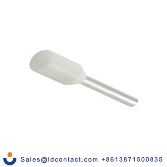 RS PRO,178-7289,绝缘 压接靴带套圈, 白色, Φ1.3 mm x 10 mm引脚, 最大电线尺寸 20 AWG, 总长16 mm