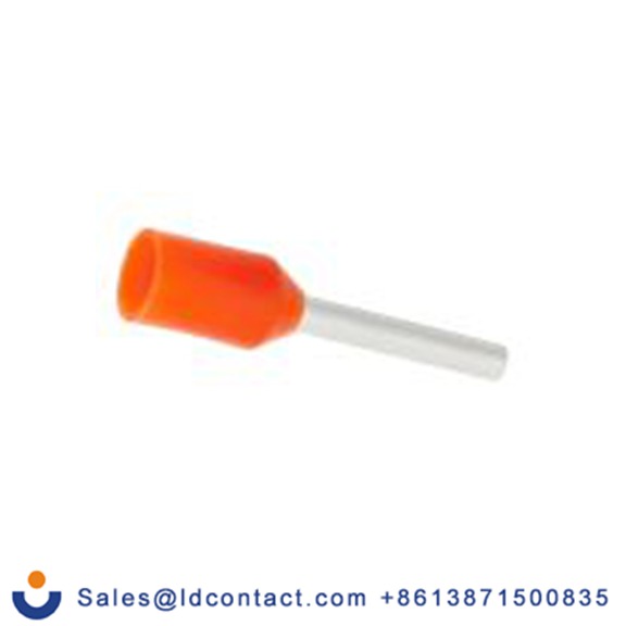 RS PRO,178-7290,绝缘 压接靴带套圈, 橙色, Φ1.3 mm x 12 mm引脚, 最大电线尺寸 20 AWG, 总长18 mm