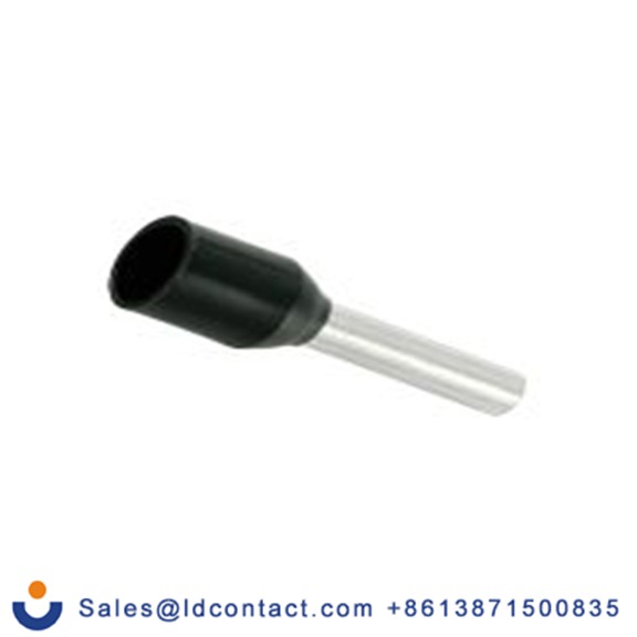RS PRO,178-7307,绝缘 压接靴带套圈, 黑色, Φ2 mm x 6 mm引脚, 最大电线尺寸 16 AWG, 总长12.3 mm