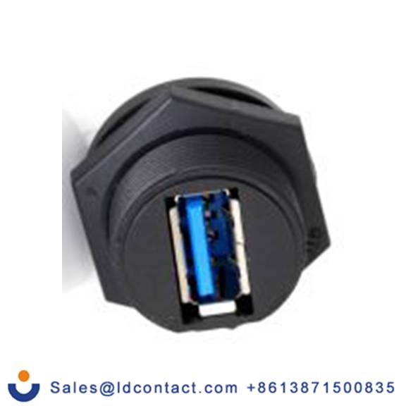 RS PRO,231-7887,USB A型, USB A 型 母插, 1端口, 面板安装 直向, IP40 USB 3.0 USB Type A系列