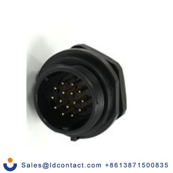 RS PRO,233-8292,21 mm 圆形连接器 插座, 15芯, 正面安装, 公芯, 400 V, IP68, SP21系列