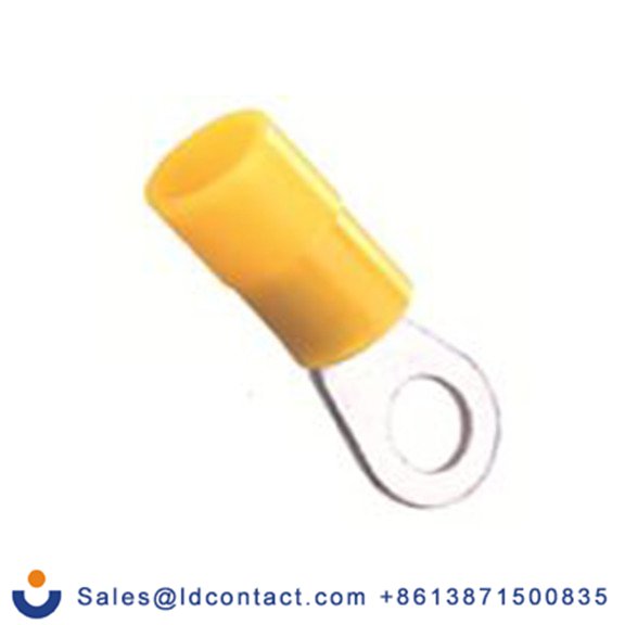 RS PRO,178-7263,绝缘 铜 环形端子, Φ6.5 mm内环 12 AWG, 6.5 mm螺栓, 黄色 10 AWG, -40 °C至105 °C E245391系列