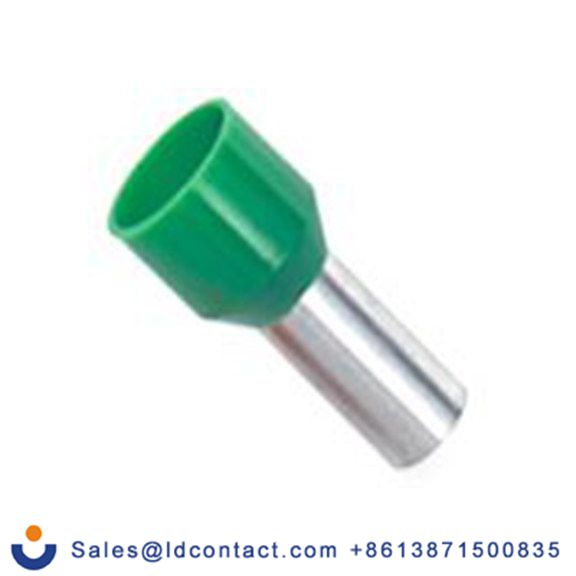 RS PRO,178-7324,绝缘 压接靴带套圈, 绿色, Φ3.9 mm x 10 mm引脚, 最大电线尺寸 10 AWG, 总长18.5 mm