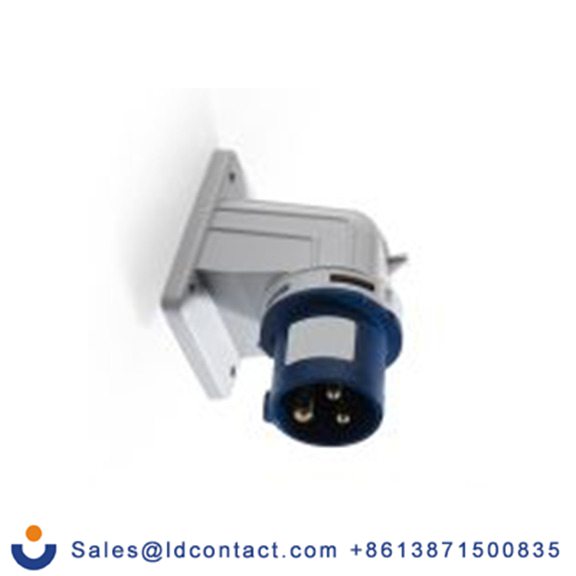 RS PRO,214-4082,16A工业连接器插头, 2P + E, 200 → 250 v, 面板安装, IP44, 蓝色
