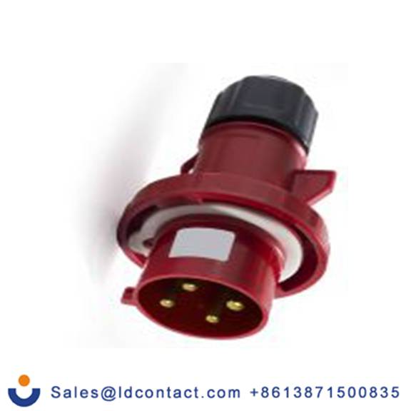 RS PRO,214-4111,16A工业连接器插头, 4P, 380 → 415 v, 电缆安装, IP67, 红色