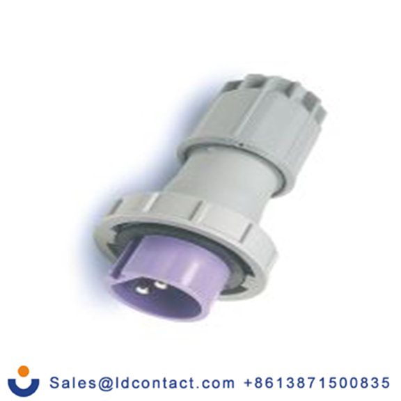 RS PRO,214-4125,16A工业连接器插头, 2P, 20 → 25 v, 电缆安装, IP67, 紫色