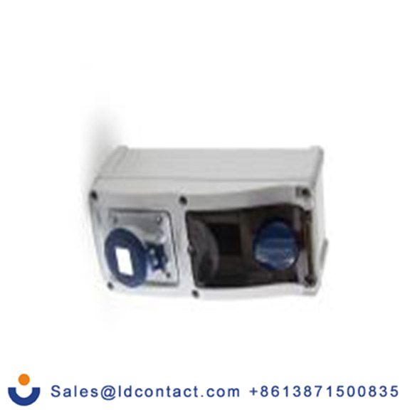RS PRO,214-4127,16A工业连接器插座, 2P + E, 230 V, SMT安装, IP44, 蓝色