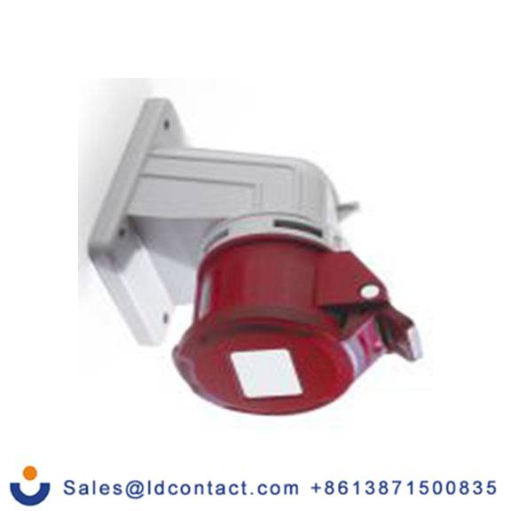 RS PRO,214-4185,32A工业连接器插座, 3P + E, 380 → 415 v, 面板安装, IP44, 红色