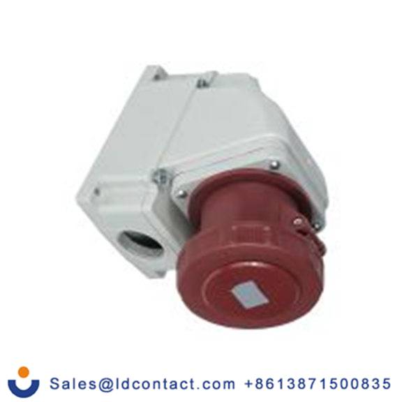 RS PRO,214-4235,63A工业连接器插座, 3P + E, 380 → 415 v, 壁挂式安装, IP67, 红色