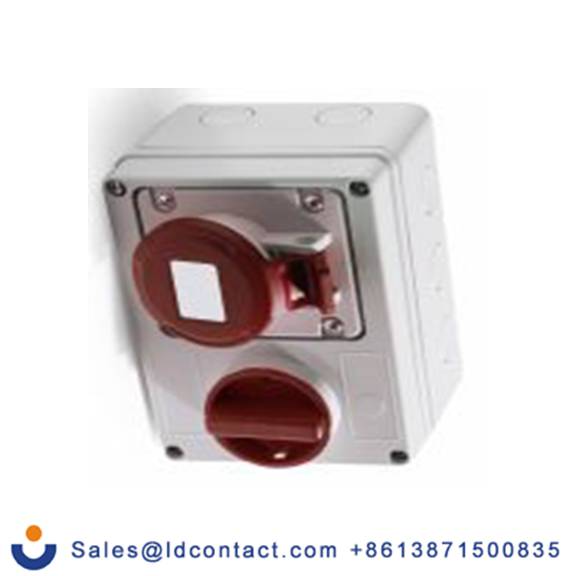 RS PRO,214-4250,16A工业连接器插座, 3P + E, 400 V, 壁挂式安装, IP44, 红色