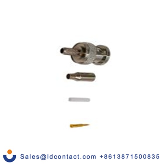 RS PRO,253-7060,BNC 连接器 公, 50 Ω, 面板安装, 直向, 用于RG174线 压接