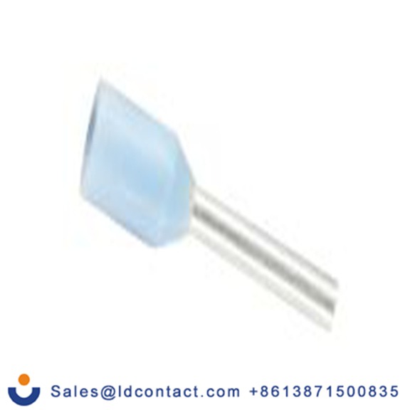 RS PRO,270-7484,绝缘 鞋带套圈, 淡蓝色, Φ1.1 mm x 6 mm引脚, 最大电线尺寸 24 AWG, 总长10.4 mm, 系列