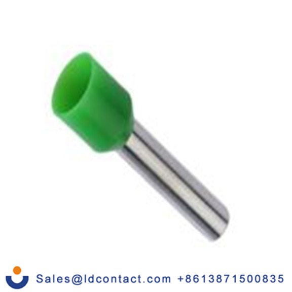 RS PRO,270-7488,绝缘 鞋带套圈, 绿色, Φ1.1 mm x 6 mm引脚, 最大电线尺寸 22 AWG, 总长10.4 mm
