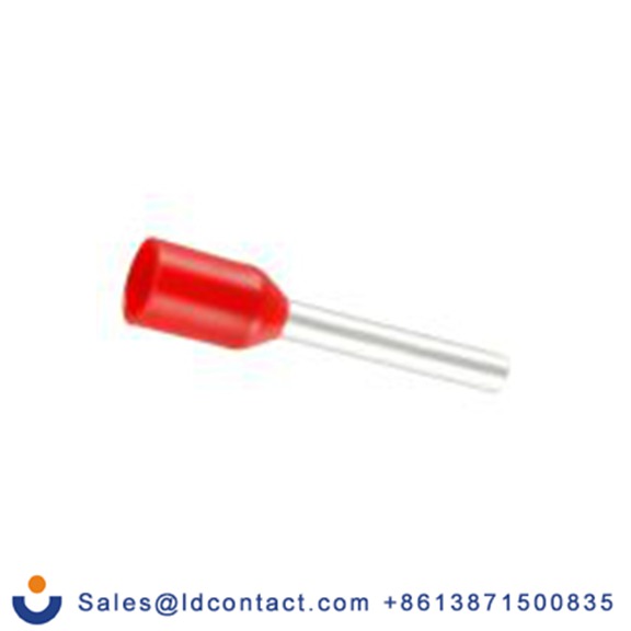 RS PRO,270-7500,绝缘 鞋带套圈, 红色, Φ1.7 mm x 10 mm引脚, 最大电线尺寸 18 AWG, 总长16.3 mm
