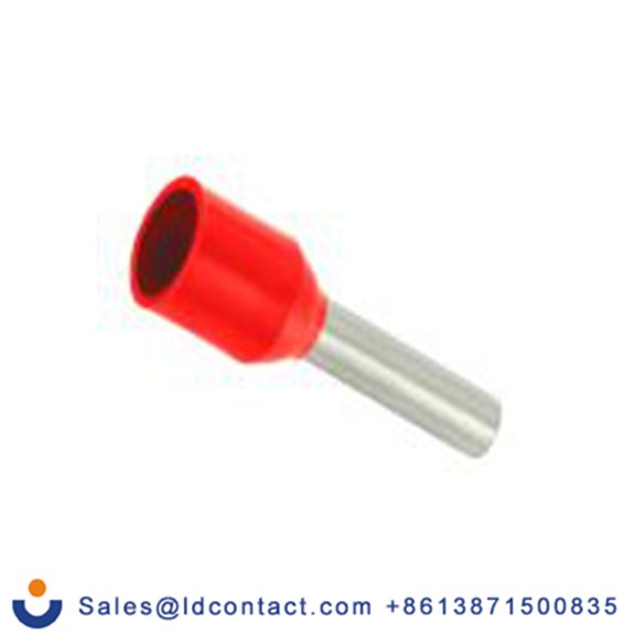 RS PRO,270-7507,绝缘 鞋带套圈, 红色, Φ2 mm x 8 mm引脚, 最大电线尺寸 16 AWG, 总长14.3 mm