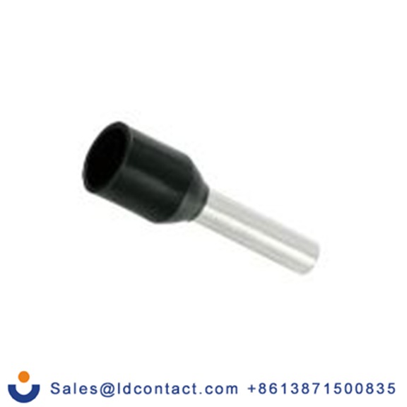 RS PRO,270-7508,绝缘 鞋带套圈, 黑色, Φ2 mm x 10 mm引脚, 最大电线尺寸 16 AWG, 总长16.3 mm