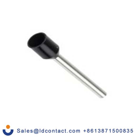 RS PRO,270-7512,绝缘 鞋带套圈, 黑色, Φ2 mm x 18 mm引脚, 最大电线尺寸 16 AWG, 总长24.5 mm