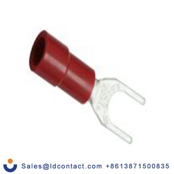 RS PRO,270-7657,绝缘 叉型端子, 4.3 mm螺栓, 红色, 最小电线尺寸: 22 AWG 16 AWG, 6.4 mm宽, 0.75 mm厚, 镀锡触点 乙烯基