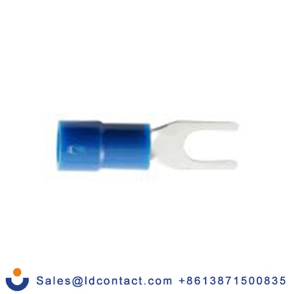 RS PRO,270-7658,绝缘 叉型端子, 3.7 mm螺栓, 蓝色, 最小电线尺寸: 16 AWG 14 AWG, 5.7 mm宽, 0.8 mm厚, 镀锡触点 乙烯基
