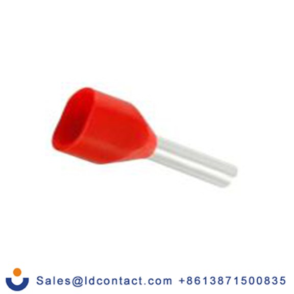 RS PRO,270-7664,绝缘 鞋带套圈, 红色, Φ2.1 mm x 10 mm引脚, 最大电线尺寸 18 AWG, 总长17.1 mm, Twin系列