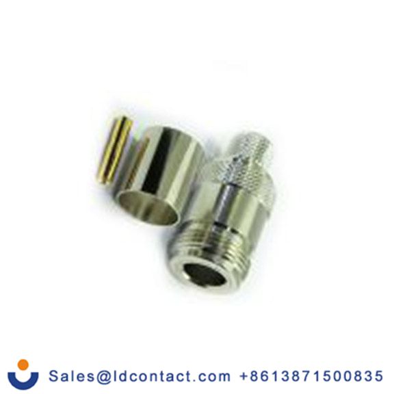 RS PRO,283-7136,N 连接器 母插, 50 Ω, 电缆安装, 直向, 用于RG213线 25-054系列 压接