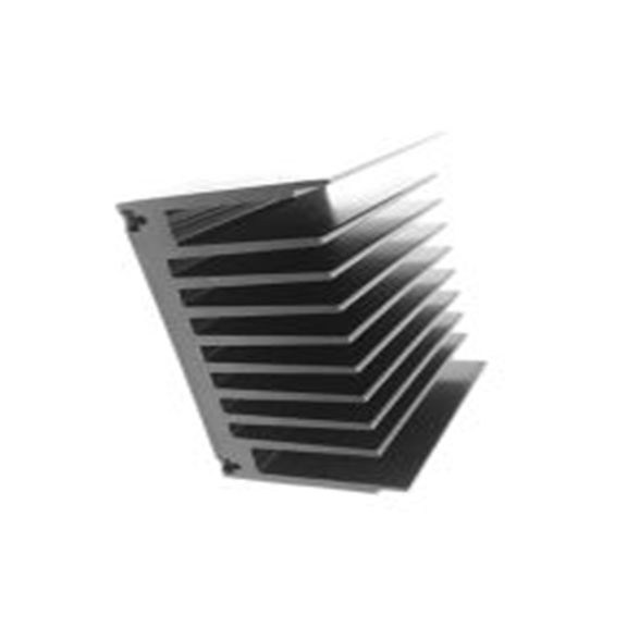 RS PRO,789-8589,散热器, 铝制, 0.48°C/W, 黑色 65 mm, 用于通用矩形铝 300 mm 119 mm