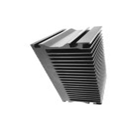 RS PRO,903-3147,散热器, 铝制, 0.1°C/W, 黑色 77 mm, 用于通用矩形铝 150 mm, 100系列 215 mm