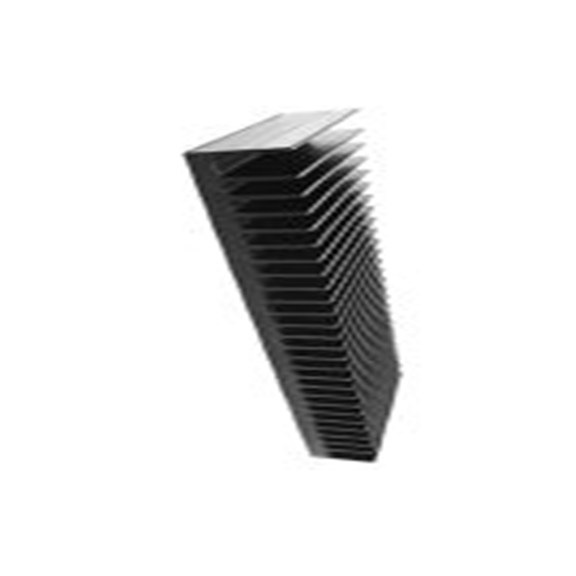 RS PRO,903-3172,散热器, 铝制, 0.24°C/W, 黑色 30 mm, 用于通用矩形铝 100 mm, 100系列 25 mm