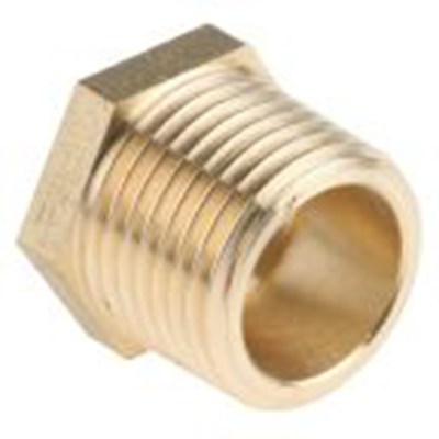 RS PRO,203-9022,直向 渐缩异径管衬套, 1/2in 螺纹接头, BSP 1/2 in 公转BSP 1/4 in 母插