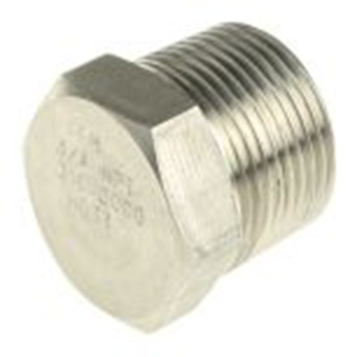 RS PRO,222-6614,直 插头 不锈钢管件, 带螺纹 3/4 in 公, 六角